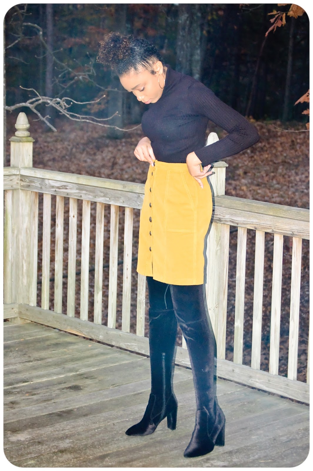 Review McCall's 7392 The 1970's Button Front Corduroy Skirt! Erica